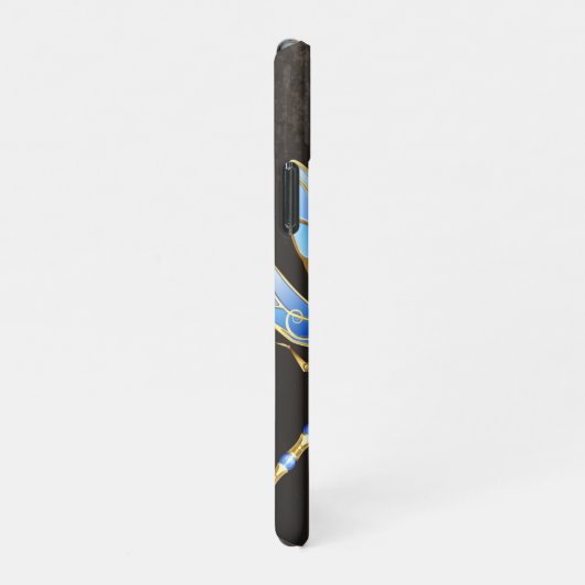 Steampunk-klok met mechanische dragonfly iPhone hoesje (Rechterkant)