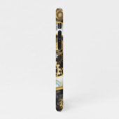 Steampunk-klok met mechanische dragonfly iPhone hoesje (Linkerkant)