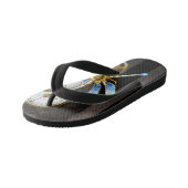 Steampunk-klok met mechanische dragonfly kinder teenslippers (Schuin)