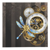 Steampunk-klok met mechanische dragonfly kubus (Rechts)