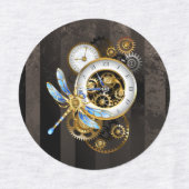 Steampunk-klok met mechanische dragonfly labels (Design 2)
