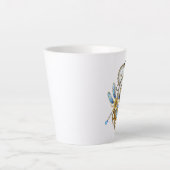 Steampunk-klok met mechanische dragonfly latte mok (Voorkant)