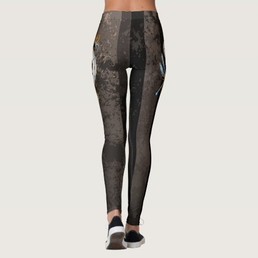Steampunk-klok met mechanische dragonfly leggings (Achterkant)