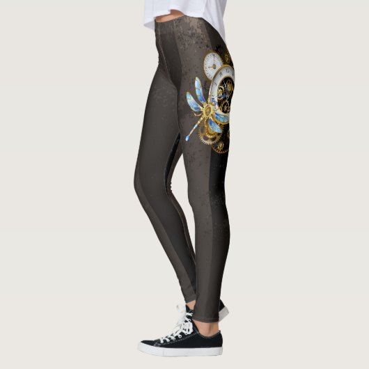 Steampunk-klok met mechanische dragonfly leggings (Links)