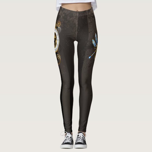 Steampunk-klok met mechanische dragonfly leggings (Voorkant)