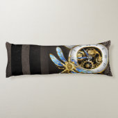 Steampunk-klok met mechanische dragonfly lichaamskussen (Achterkant)