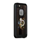 Steampunk-klok met mechanische dragonfly LifeProof iPhone hoesje (Achterkant / rechts)