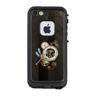 Steampunk-klok met mechanische dragonfly LifeProof FRÄ’ iPhone SE/5/5s hoesje