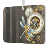 Steampunk-klok met mechanische dragonfly luchtverfrisser (Links)