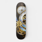 Steampunk-klok met mechanische dragonfly persoonlijk skateboard (Voorkant)