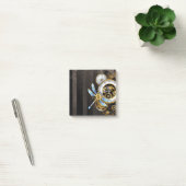 Steampunk-klok met mechanische dragonfly post-it® notes (Kantoor)