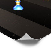 Steampunk-klok met mechanische dragonfly poster (Hoek)