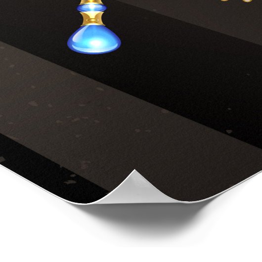 Steampunk-klok met mechanische dragonfly poster (Hoek)