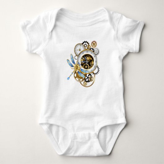 Steampunk-klok met mechanische dragonfly romper (Voorkant)