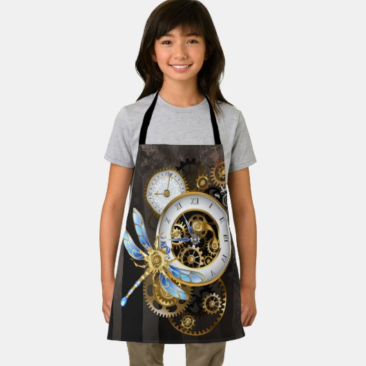 Steampunk-klok met mechanische dragonfly schort (Insitu)