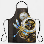 Steampunk-klok met mechanische dragonfly schort (Voorkant)
