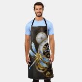 Steampunk-klok met mechanische dragonfly schort (Gedragen)