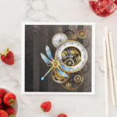 Steampunk-klok met mechanische dragonfly servet (Insitu)