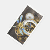 Steampunk-klok met mechanische dragonfly servet (Hoek)