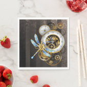 Steampunk-klok met mechanische dragonfly servet (Insitu)