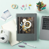 Steampunk-klok met mechanische dragonfly sticker (iPad Cover)