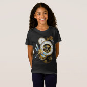 Steampunk-klok met mechanische dragonfly t-shirt (Voorkant volledig)