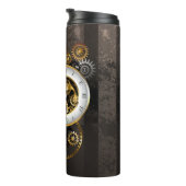 Steampunk-klok met mechanische dragonfly thermosbeker (Geroteerd rechts)