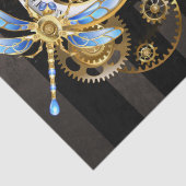 Steampunk-klok met mechanische dragonfly tissuepapier (Detail)