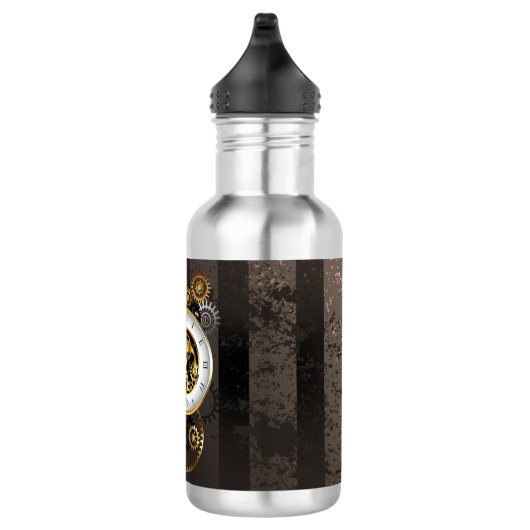 Steampunk-klok met mechanische dragonfly waterfles  (Rechts)