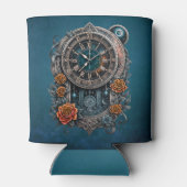  Steampunk klok met Rozen. Blikjeskoeler (Achterkant)