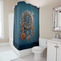  Steampunk klok met Rozen.