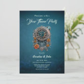  Steampunk klok met Rozen. Kaart (Staand voorkant)