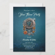 Steampunk klok met Rozen.