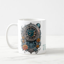  Steampunk klok met Rozen. Koffiemok