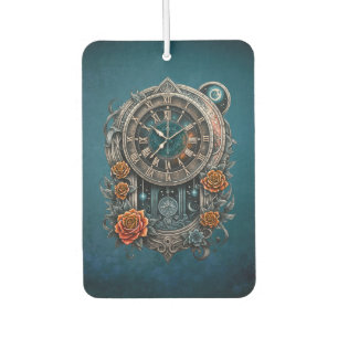 Steampunk klok met Rozen. Luchtverfrisser