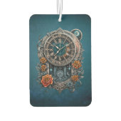 Steampunk klok met Rozen. Luchtverfrisser (Achterkant)