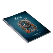  Steampunk klok met Rozen. Notitieboek (Rechterzijde)