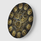 Steampunk klok oude Victoriaans tandwielstijl (Hoek)