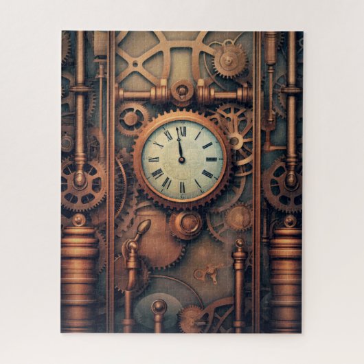 Steampunk klok puzzel (Verticaal)