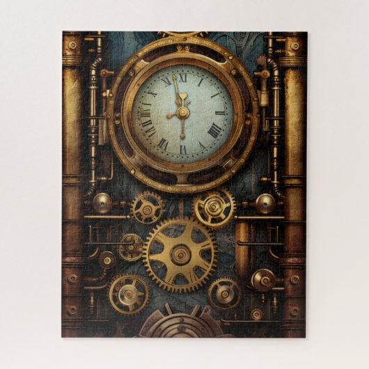 Steampunk klok puzzel (Verticaal)