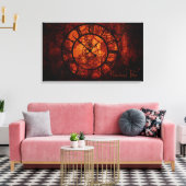 Steampunk klok Verpakt Canvas Afdruk (Insitu (Woonkamer))