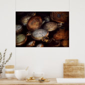 Steampunk - klok - Versleten tijd Poster (Keuken)