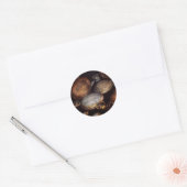Steampunk - klok - Versleten tijd Ronde Sticker (Envelop)