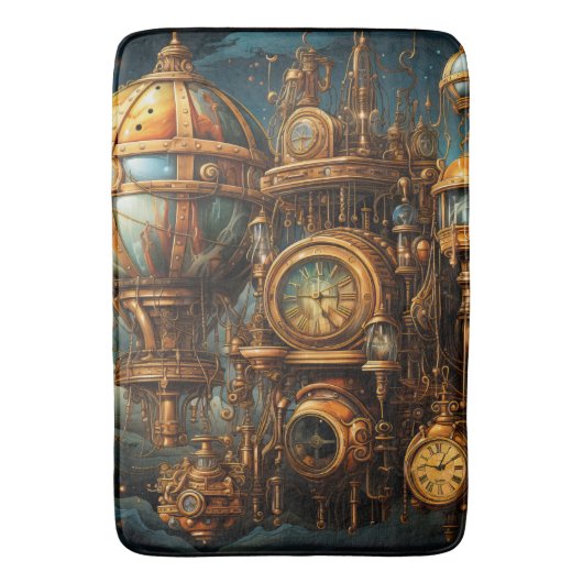 Steampunk Klokken Bad Mat (Voorkant Verticaal)
