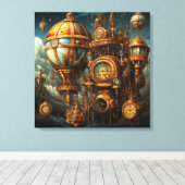 Steampunk Klokken Canvas Art Afdruk (Insitu (Houten vloer))