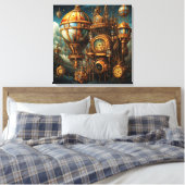 Steampunk Klokken Canvas Art Afdruk (Insitu (Slaapkamer))