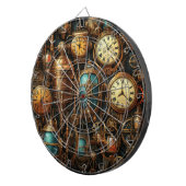 Steampunk Klokken Dartboard Dartbord (Voorkant Rechts)