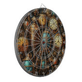 Steampunk Klokken Dartboard Dartbord (Voorkant Links)
