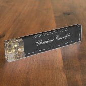 Steampunk, klokken en tandwielen naambordje (Zijkant)