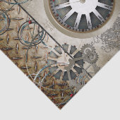 Steampunk, klokken en tandwielen tissuepapier (Detail)